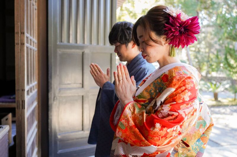 お参りのシーンも素敵な思い出