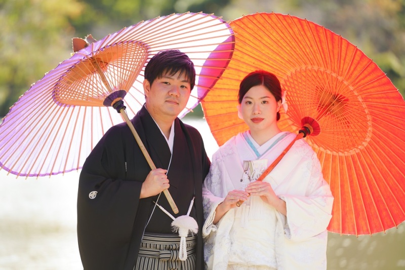 ブルーの伊達衿