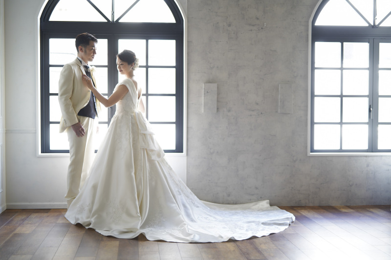 アーチウィンドウの背景で