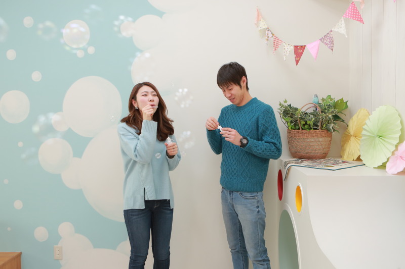 写真を撮る、というより二人で遊んでいるような感覚