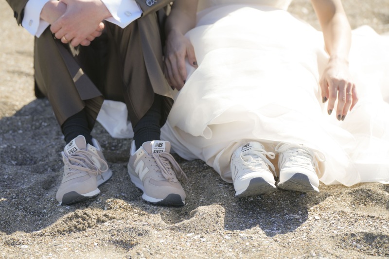 お揃いのシューズ