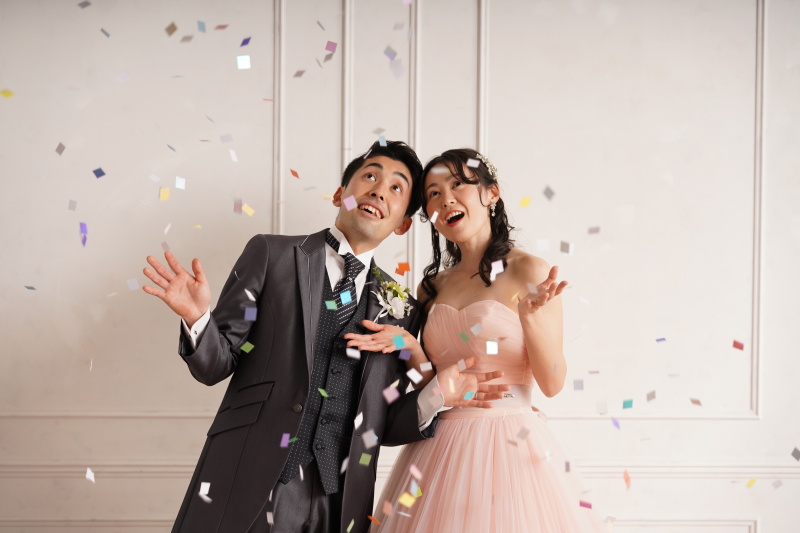 祝福のシャワーを浴びて