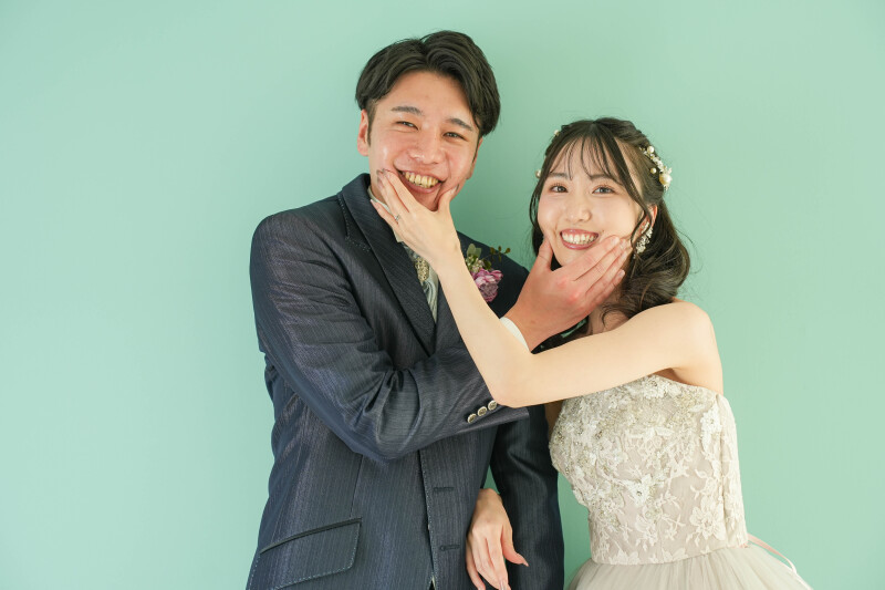 仲睦まじいポーズ