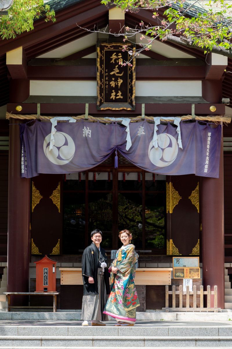 稲毛神社でロケーション撮影