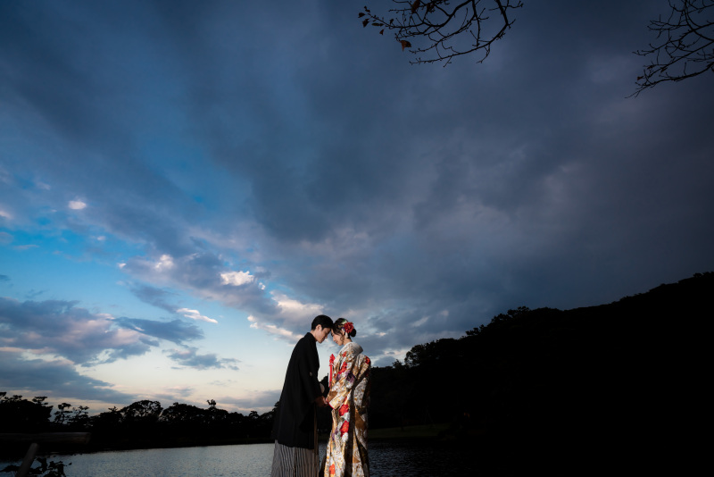 幻想的な空模様はロケーションならでは