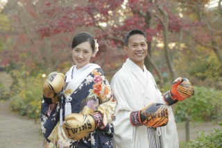 思い出の小物を使用したフォト