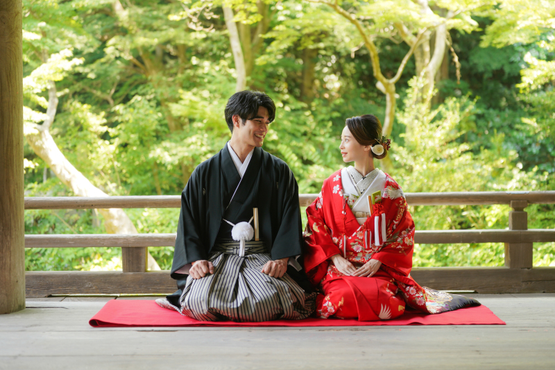 【古都鎌倉和装ロケーションフォトプラン】プラチナアルバム付き！鎌倉駅から徒歩6分の好立地にあるサロンでのお支度で楽々！