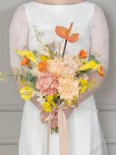 クラッチブーケ　イエローオレンジ