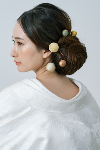 和装ヘッドパーツ　珠の色