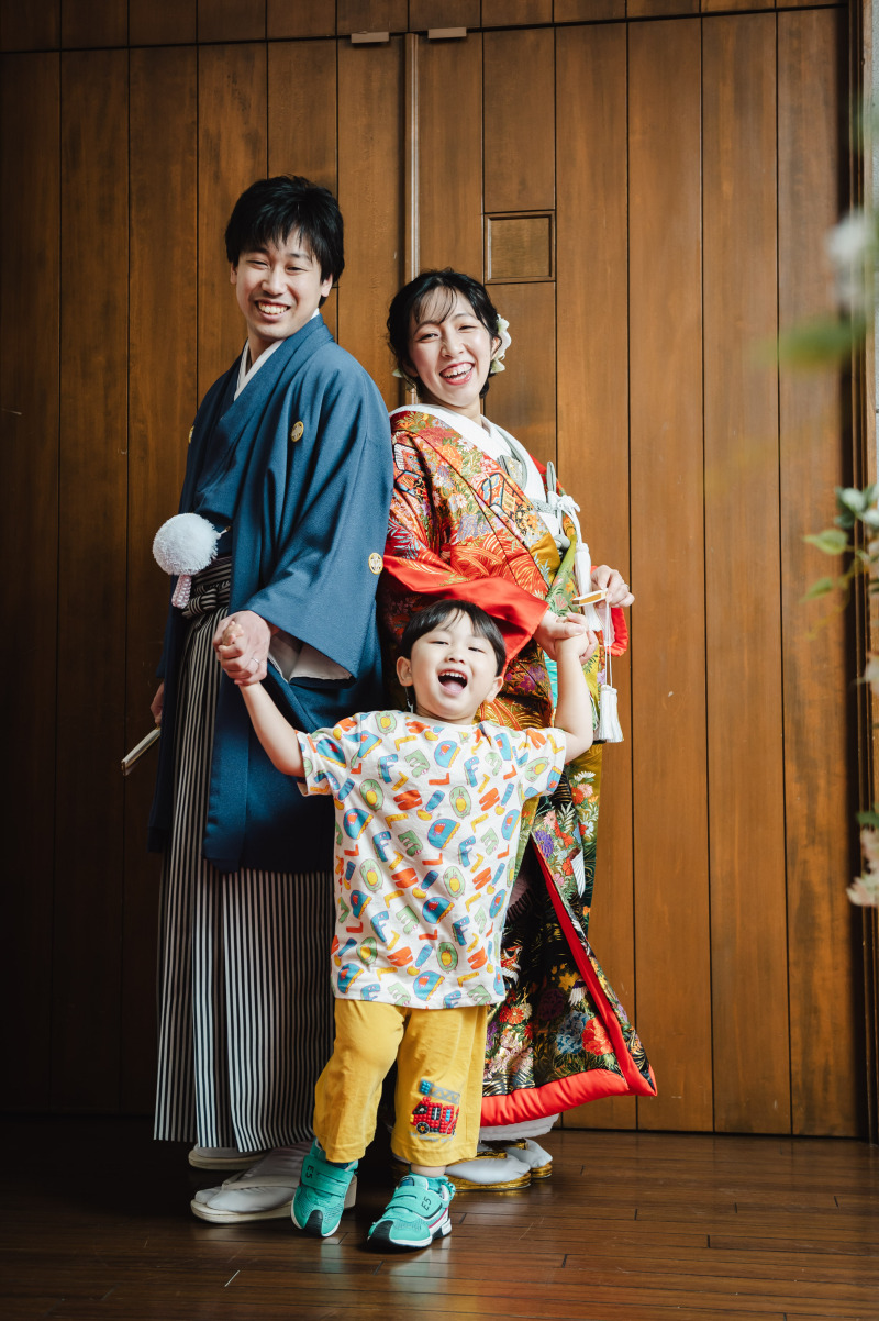 和装でもお子様と一緒に♡