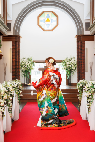 小樽チャペルで、和装1着とドレス2着のフォトウェディング♡
