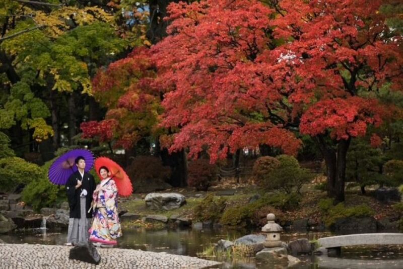 札幌の街中にある中島公園でのロケーションフォト☆