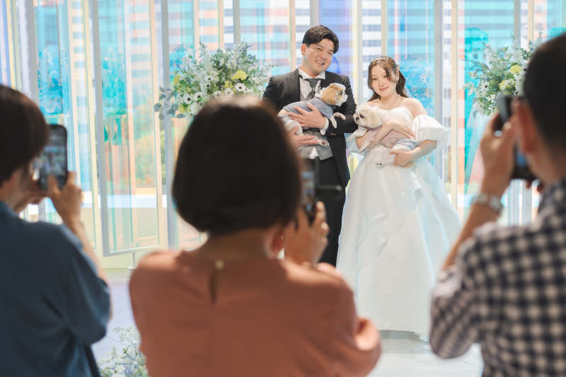 ご家族にドレス姿をお披露目★