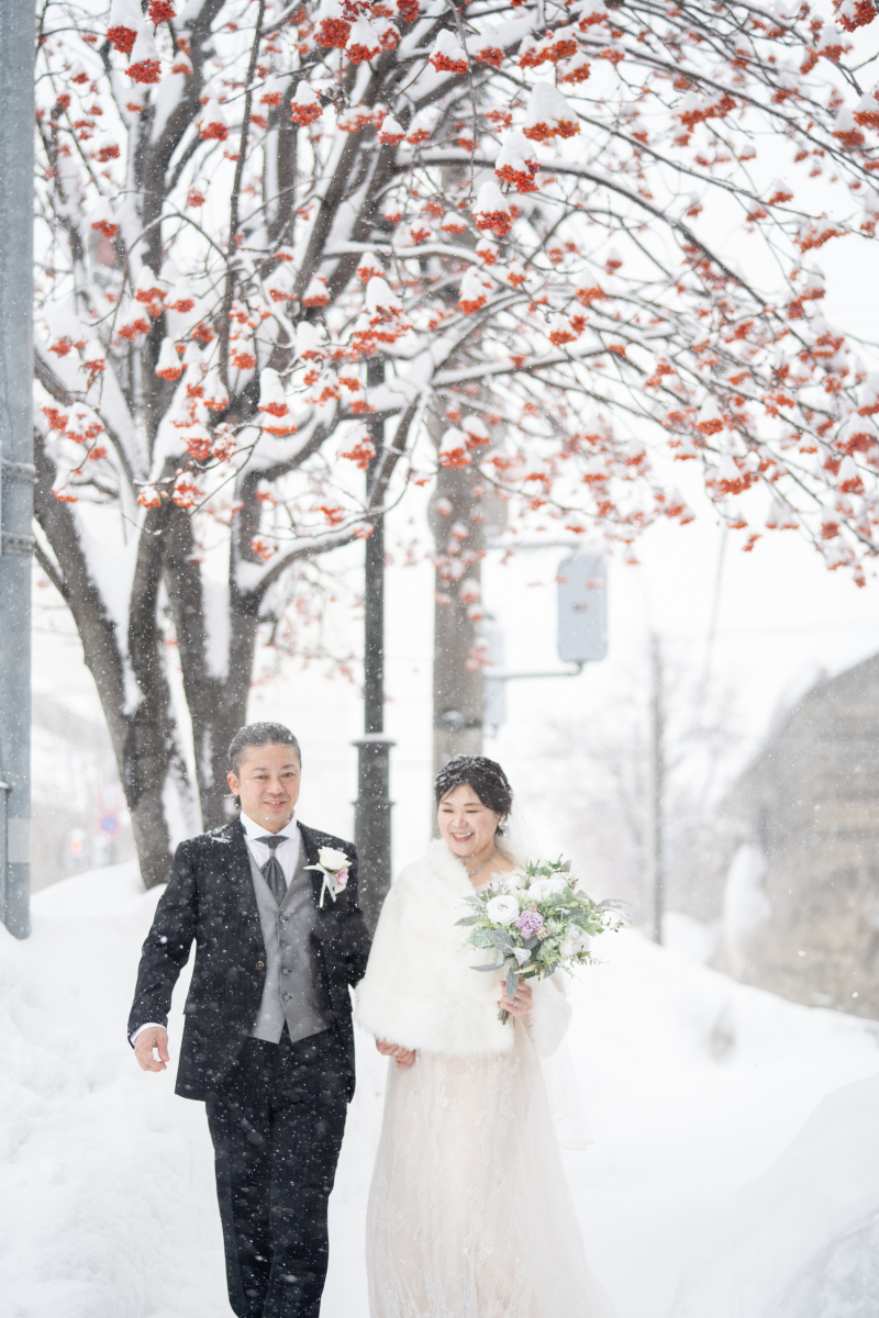 もふもふな雪道