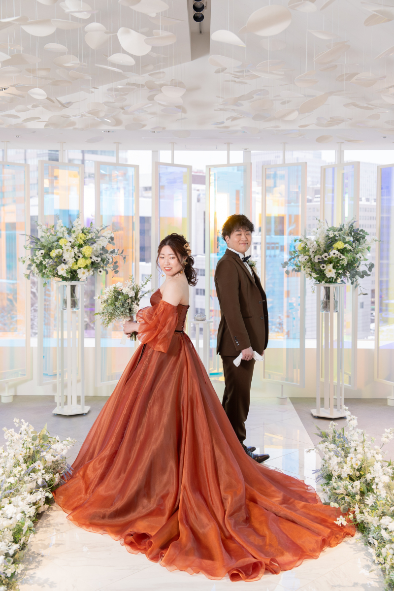 続いてカラードレスにチェンジ♡