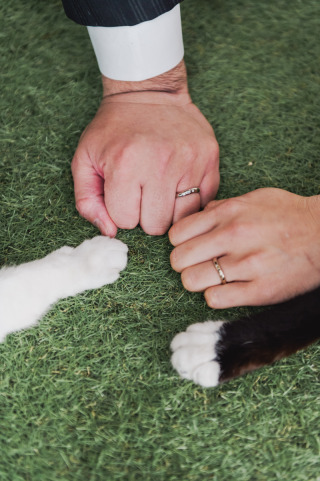 大切なペットと一緒にウェディングフォト♡