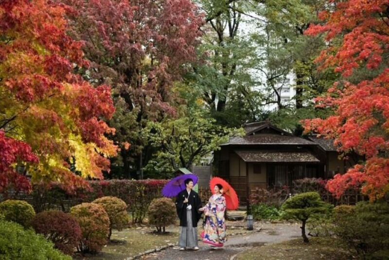 公園内の日本庭園での撮影♪