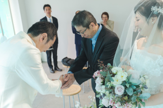 小さな結婚式 札幌店_ご家族に見守られたあたたかなフォトウェディング♡