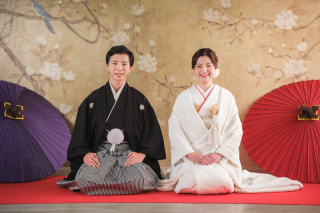 和装時番傘使用