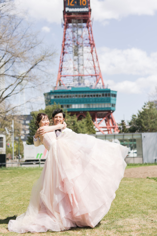 小さな結婚式 札幌店_ロケーション撮影　(大通公園)