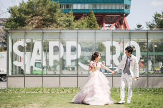 小さな結婚式 札幌店_ロケーション撮影　(大通公園)