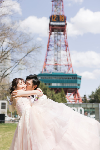 小さな結婚式 札幌店_ロケーション撮影　(大通公園)