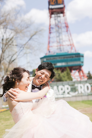 小さな結婚式 札幌店_ロケーション撮影　(大通公園)