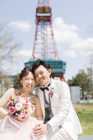 小さな結婚式 札幌店_ロケーション撮影　(大通公園)