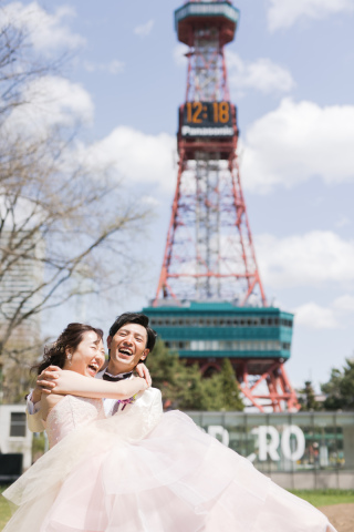 小さな結婚式 札幌店_ロケーション撮影　(大通公園)