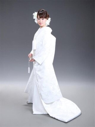 白AP-48 小紋詰に鶴 