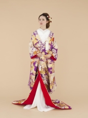 献上梅花飛翔鶴(紫) 