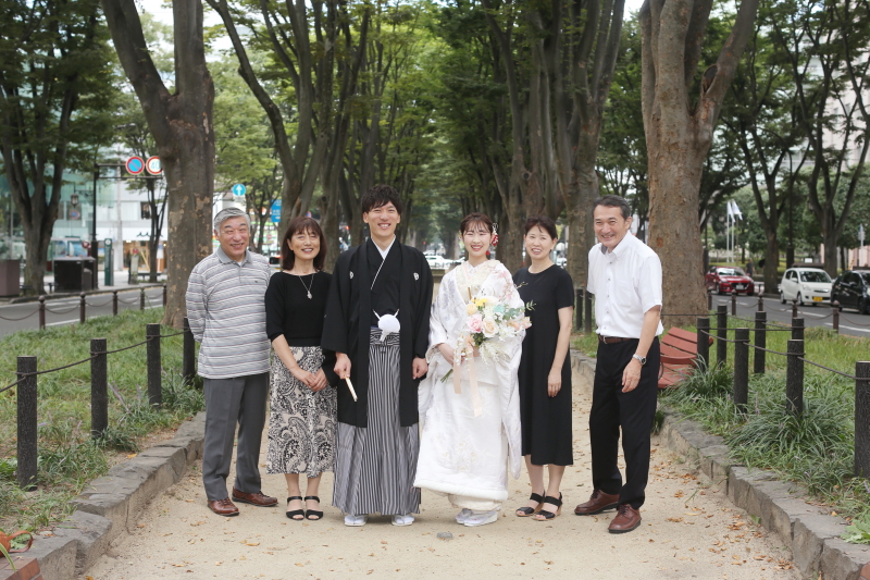 家族と一緒にフォトウェディング!