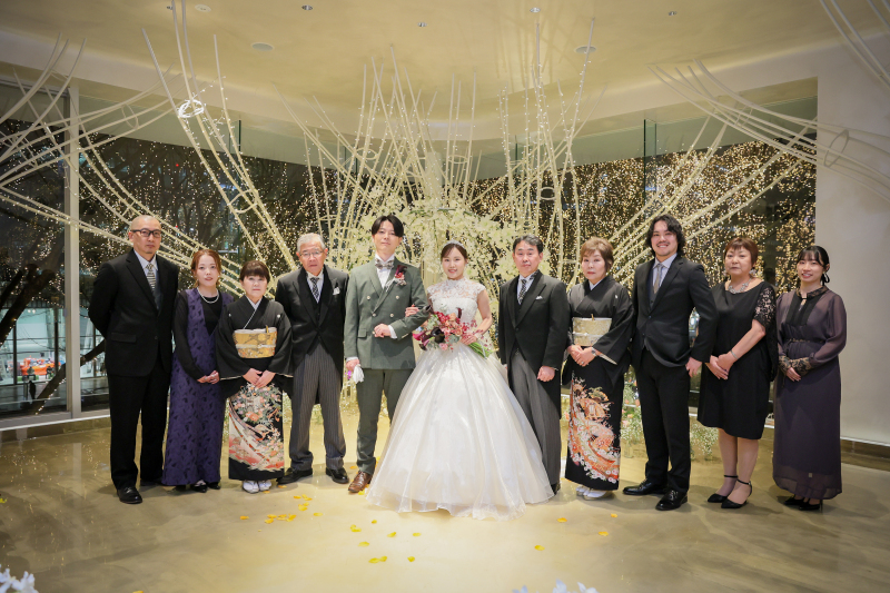 結びは集合写真!