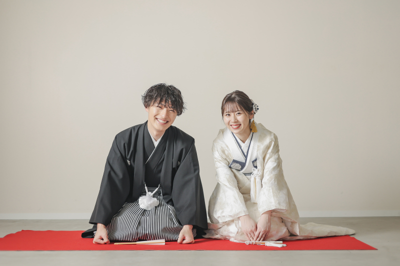 和装でお正座カットも！
