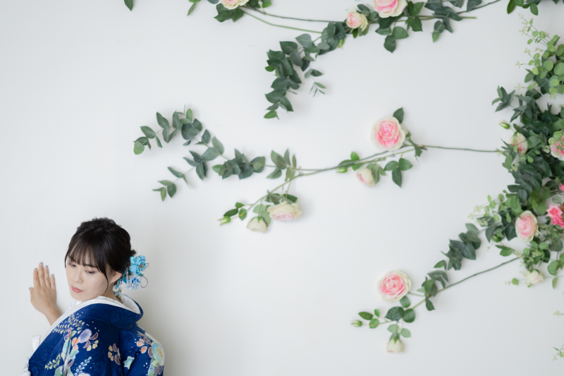 お着物に合わせた色合いで