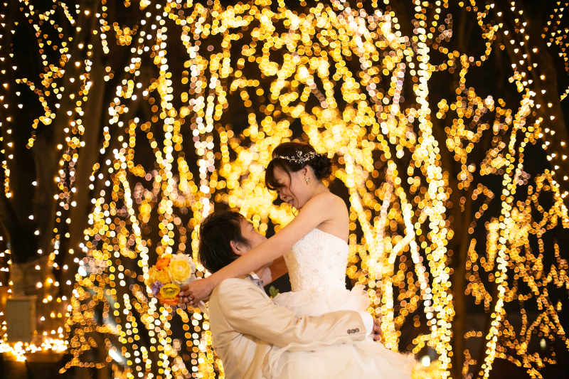 光り輝くイルミネーション撮影