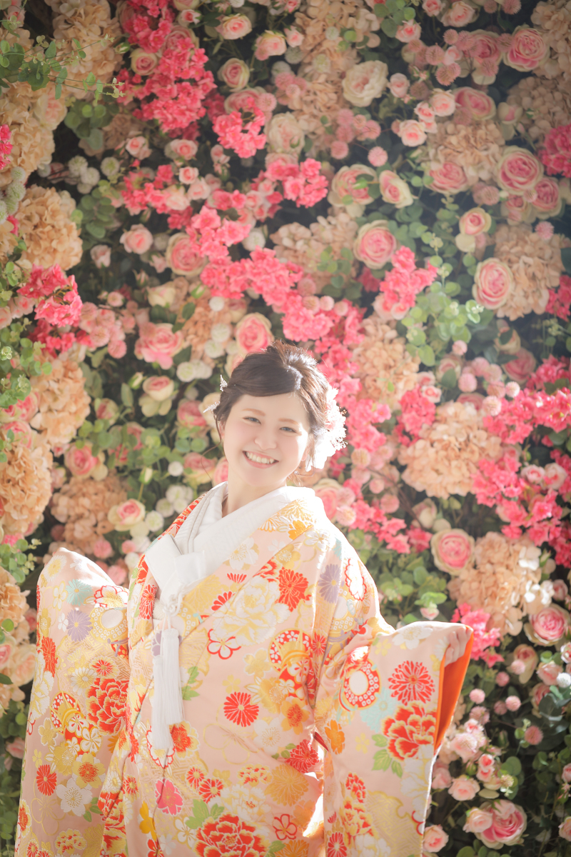 和装はスタジオ撮影で洋装と違った雰囲気に