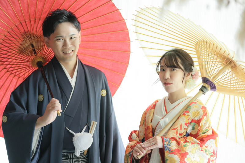 番傘を使用して