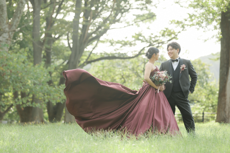 ドレスのふわっとした瞬間