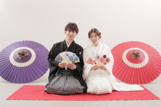 和装時番傘使用