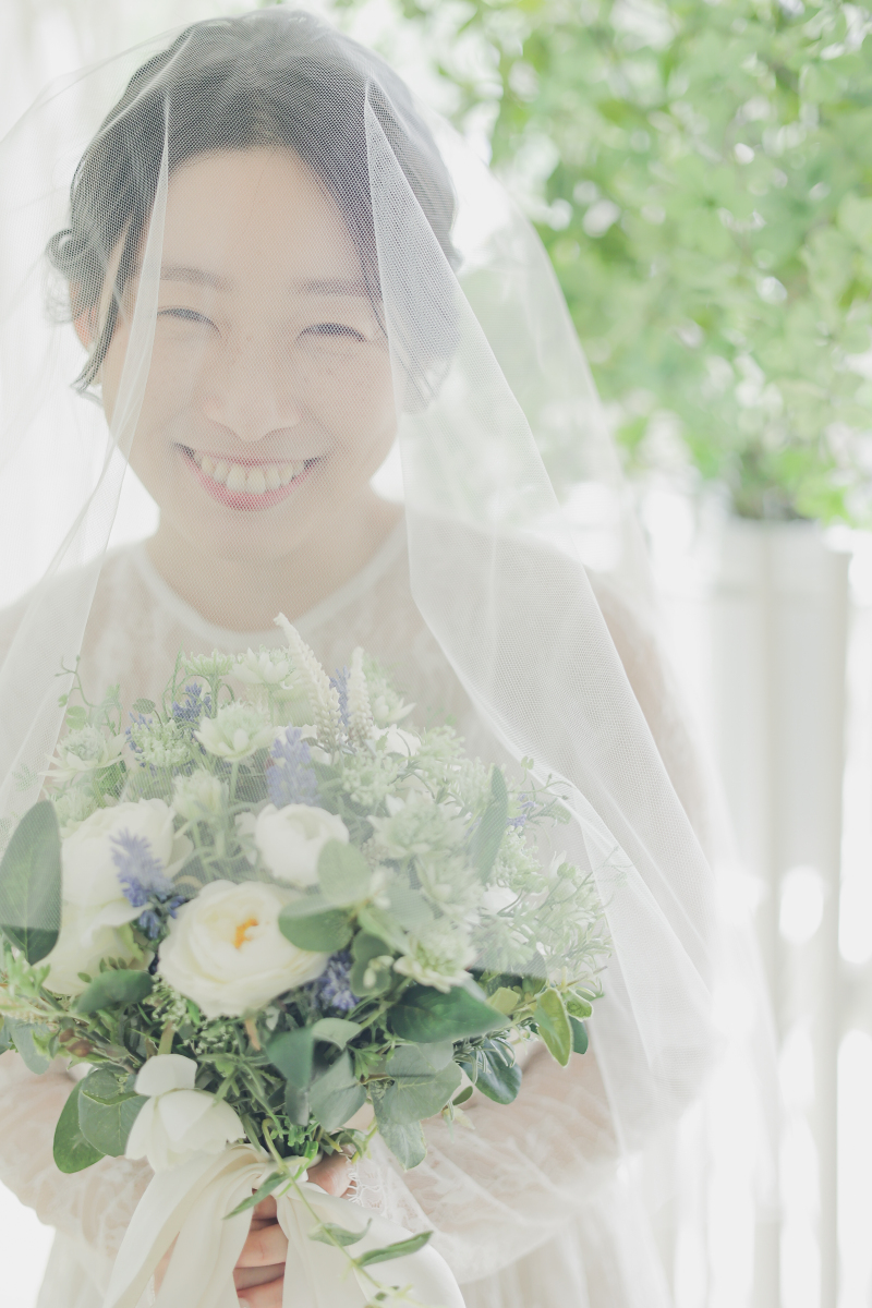 新婦様の持つブーケもしっかりと写真に♪