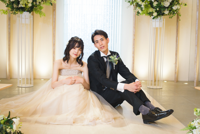 二人でチャペル撮影