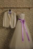 【洋装付属品】ｻｯｼｭﾘﾎﾞﾝ 蝶ﾈｸﾀｲ(紫) 