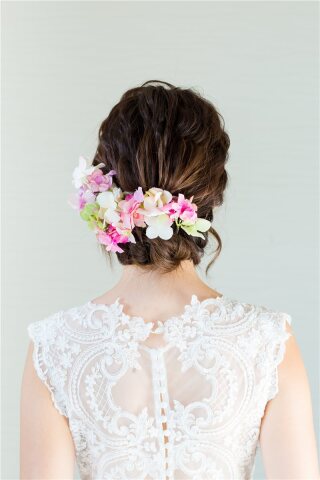 ヘッドアクセサリー（造花ﾊﾟｰﾂ(ﾋﾟﾝｸ) ）