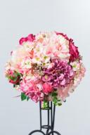 造花ブーケ（ﾗｳﾝﾄﾞﾌﾞｰｹ ﾋﾟﾝｸ ）