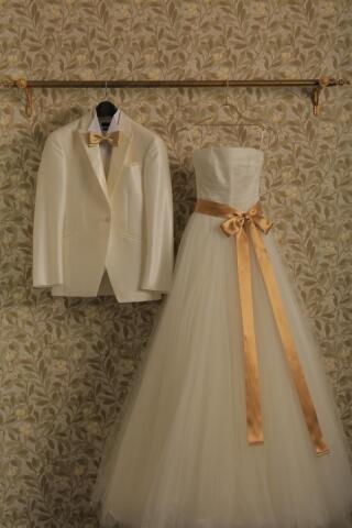 【洋装付属品】ｻｯｼｭﾘﾎﾞﾝ 蝶ﾈｸﾀｲ(ｺﾞｰﾙﾄﾞ) 