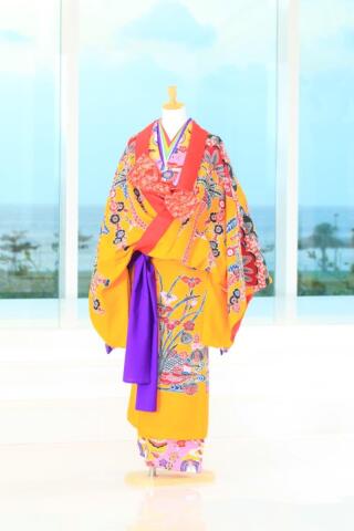 プラン内　琉装打掛イエロー