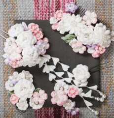 つまみ細工(ﾎﾜｲﾄ) 