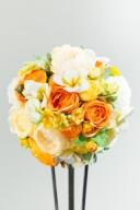 造花ブーケ（ﾗｳﾝﾄﾞﾌﾞｰｹ ｲｴﾛｰ系）