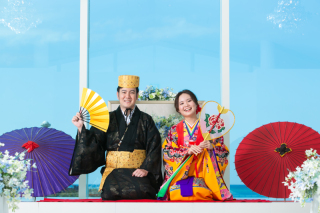 沖縄ならではの琉装で♪